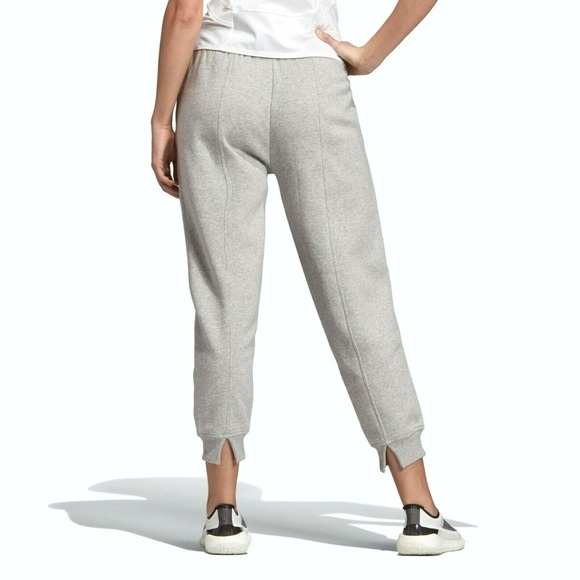 Adidas By Stella McCartney Heather Grey Cropped Split Women Sweatpants Sz S NWT - Picture 5 of 5